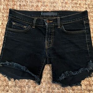 J BRAND black cutoff jean shorts